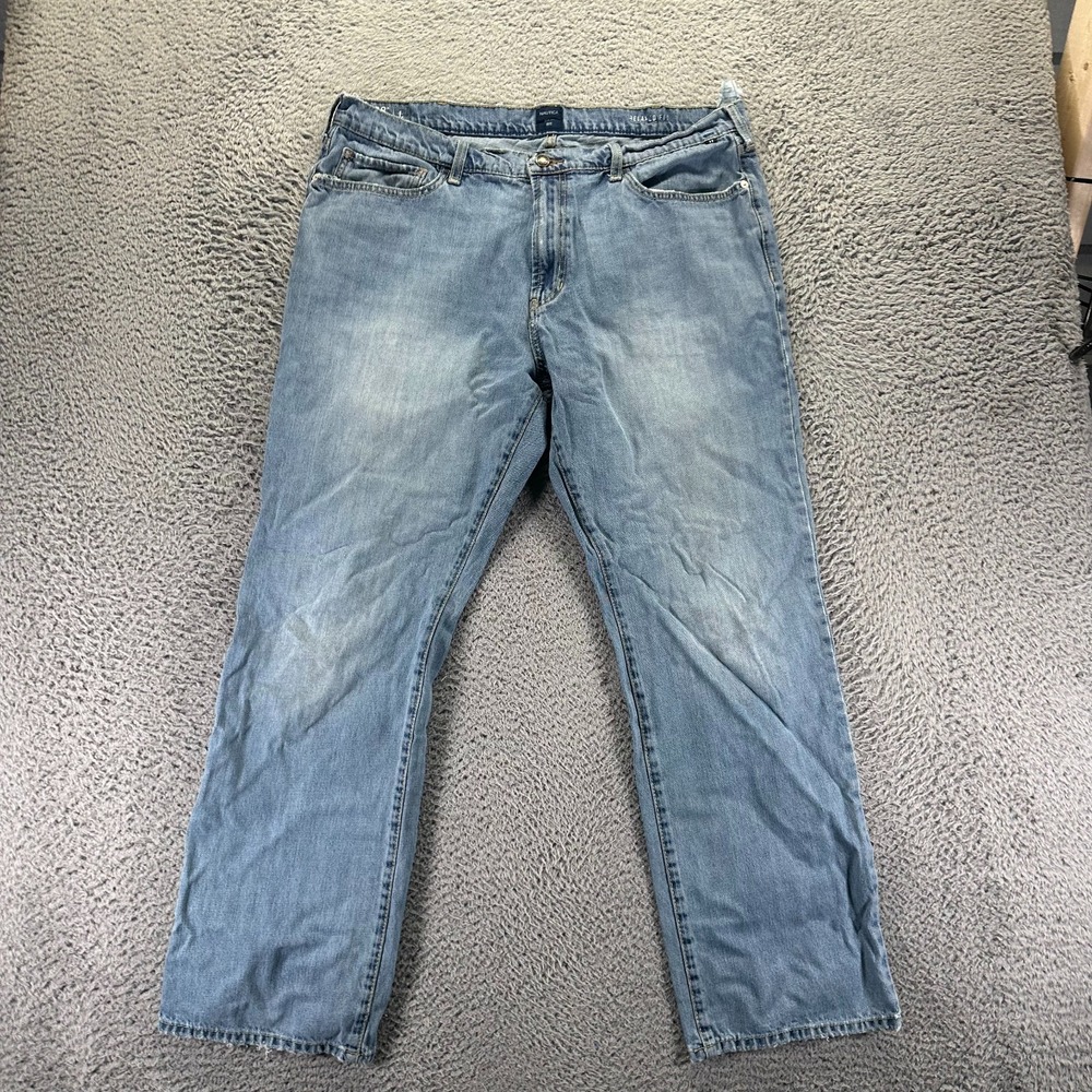 Vintage Nautica Jeans Mens 38x32 Blue Cotton Denim Straight Faded‎ Relaxed Baggy